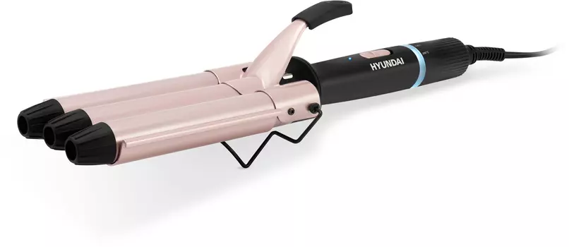 Щипцы Hyundai H-HS1477, 200°C, 130 Вт, керамика/турмалин покрытие, режимов: 6, 2 м, черный (H-HS1477)