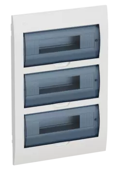 Щит распределительный ЩРВ-П-36, встраиваемый, пластик, 3 ряда/36 модулей, прозрачная дверь, белый, IP 41 IEK (MKP12-V-36-40-05)