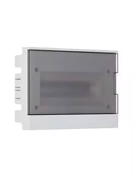 Щит распределительный, встраиваемый, пластик, 1 ряд/12 модулей, прозрачная дверь, с клеммным блоком, белый, IP 40, Basic E ABB (1SZR004002A1204)