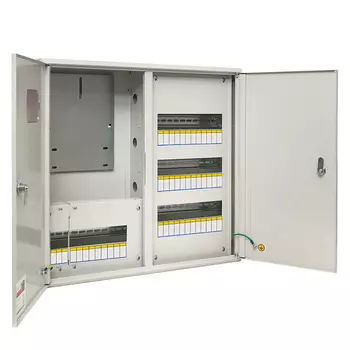 Щит учетно-распределительный EKF PROxima ЩУРн 3/48, навесной, 580x620x165мм, окно, замок, IP 31, серый (mb23-3/48-2)