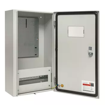 Щит учетно-распределительный EKF ЩУРн-3/12о, настенный, 300x500x160мм, окно, замок, IP 31, серый (mb23-3/12)