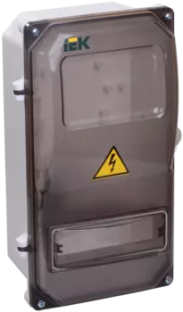 Щит учетно-распределительный IEK ЩУРн-3/8, навесной, 227x366x118мм, окно, IP 55, серый (MSP308-3-55)