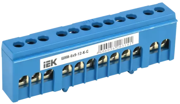 Шина IEK Шина "N" (ноль) 12 12x10 мм, синий (YNN10-69-12KD-K07)