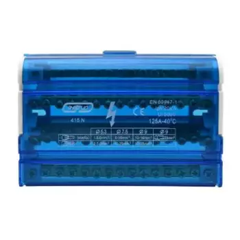 Шина ЭНЕРГИЯ нулевая в корпусе TTD 4х15N ( син ) (Е0503-0031)