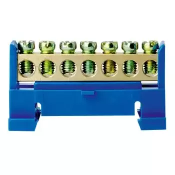 Шина ЭНЕРГИЯ TS-0609F 6х9 7 отв. на DIN-изоляторе "стойка" син. (Е0503-0016)