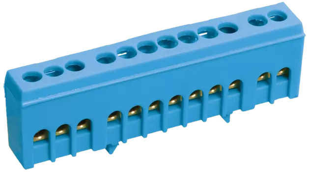 Шина соединительная IEK ШНИ-6х9-10-К-С, типа PIN, 1P, 100A, модулей 10 (YNN10-69-10KD-K07)