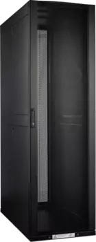 Шкаф напольный 42U 800x1200, перфорация, черный, разборный, LAN-DC-CBP-42Ux8x12, Lanmaster, DCS