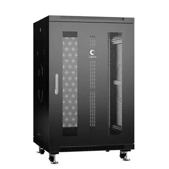 Шкаф серверный напольный 18U 600x1000, перфорация/металл, черный, Cabeus ND-05C-18U60/100-BK (ND-05C-18U60/100-BK)