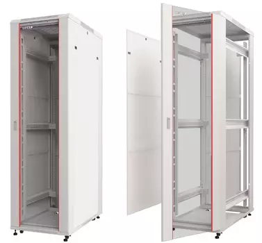 Шкаф серверный напольный 18U 600x800 мм, стекло, серый, Netko Т2(А2) (T2(A2) 6818.900-S)