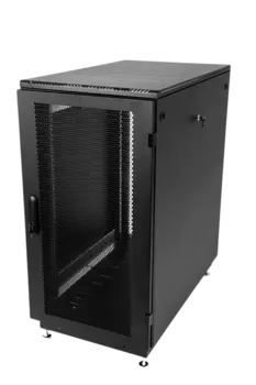 Шкаф серверный напольный 30U 600x1000 мм, перфорация/металл, черный, разборный, ЦМО ШТК-М-30.6.10-44АА-9005 (ШТК-М-30.6.10-44АА-9005)