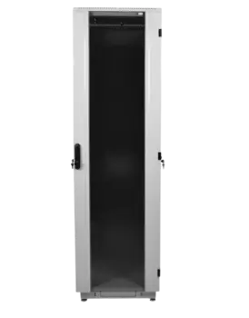 Шкаф серверный напольный 36U 600x800 мм, стекло/металл, серый, разборный, ЦМО ШТК-М-36.6.8-1ААА (ШТК-М-36.6.8-1ААА)