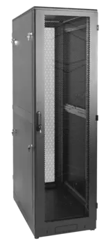 Шкаф серверный напольный 42U 600x1260 мм, перфорация/металл, черный, разборный (3 места), ЦМО ШТК-М-42.6.12-44АА-9005 (30144568364)