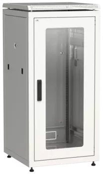 Шкаф телекоммуникационный напольный 18U 600x800 мм, стекло, серый, ITK LINEA N (LN35-18U68-G)