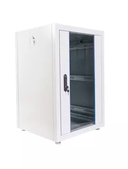 Шкаф телекоммуникационный напольный 18U 600x800 мм, стекло/металл, серый, разборный, ЦМО ЭКОНОМ ШТК-Э-18.6.8-13АА (30545300602)