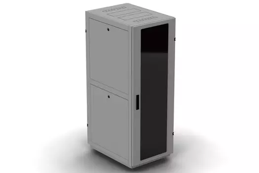 Шкаф телекоммуникационный напольный 22U 600x800, стекло, серый, разборный (3 места), NT BUSINESS 2 MG22-68 G