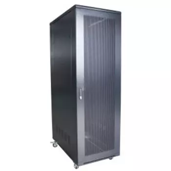 Шкаф телекоммуникационный напольный 27U 600x1000 мм, металл, черный, разборный (3 места), Wize Pro W27U100R-M (W27U100R-M)