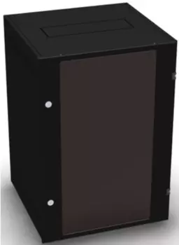 Шкаф телекоммуникационный напольный 33U 600x600, стекло, черный, разобраный (4 места), NT BASIC MG33-66 B