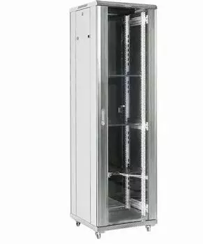 Шкаф телекоммуникационный напольный 37U 600x600 мм, стекло/металл, серый, разборный, Rexant 04-3766-211 (04-3766-211)