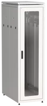 Шкаф телекоммуникационный напольный 42U 600x1000, стекло/металл, серый, разборный, ITK LINEA N (LN35-42U61-GP)