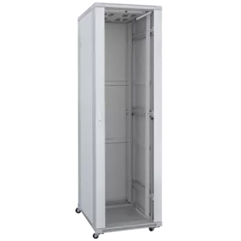 Шкаф телекоммуникационный напольный 42U 600x600 мм, стекло/металл, серый, SNR TFC (SNR-TFC-426060-GS-G-SF)