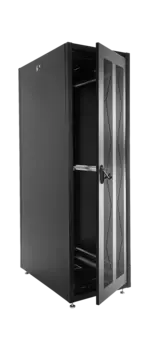 Шкаф телекоммуникационный напольный 42U 600x800 мм, металл, черный, разборный (2 места), ЦМО ЭКОНОМ ШТК-Э-42.6.8-44АА-9005 (30545300527)