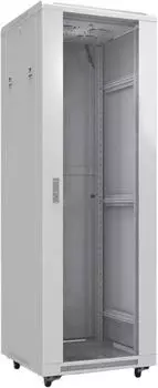 Шкаф телекоммуникационный напольный 42U 600x800 мм, стекло/металл, серый, разборный, Rexant 04-2306 (04-2306)