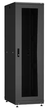 Шкаф телекоммуникационный напольный 42U 600x800 мм, стекло/металл, черный, разборный, TLK Practical II TFR-426080-GMMM-R-BK (TFR-426080-GMMM-R-BK)