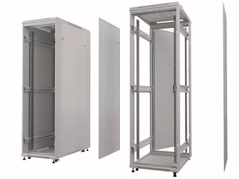 Шкаф телекоммуникационный напольный 42U 600x800 мм, без передней двери, серый, разборный (3 места), Netko Expert N.EXP.6842XPD.65162.GY (N.EXP.6842XPD.65162.GY)