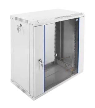 Шкаф телекоммуникационный настенный 12U 600x350 мм, стекло, серый, разборный, ЦМО ШРН-ЭКОНОМ ШРН-Э-12.350 (30144251400)