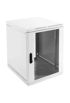 Шкаф телекоммуникационный настенный 12U 600x480 мм, стекло, серый, в сборе, ЦМО ШРН ШРН-12.480 (30144246703)