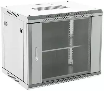 Шкаф телекоммуникационный настенный 12U 600x600 мм, стекло/металл, серый, разборный, Rexant 04-1266-111 (04-1266-111)