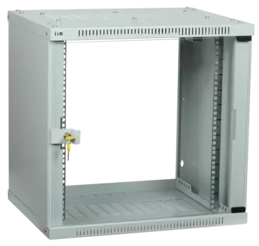 Шкаф телекоммуникационный настенный 12U 600x600 мм, стекло, серый, разборный, ITK LINEA WE (LWE3-12U66-GF)
