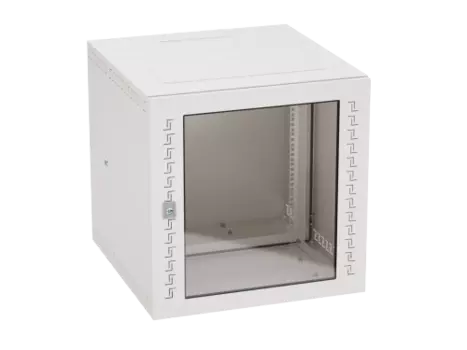 Шкаф телекоммуникационный настенный 12U 600x650, стекло/металл, серый, DKC STI (R5STI1265GS)