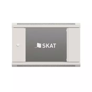 Шкаф телекоммуникационный настенный 15U 570x770 мм, стекло/металл, серый, Бастион SKAT TB-15W660GF-G (4424)