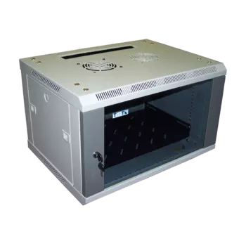 Шкаф телекоммуникационный настенный 15U 600x450 мм, стекло, серый, разборный, TWT Pro TWT-CBW2-15U-6x4