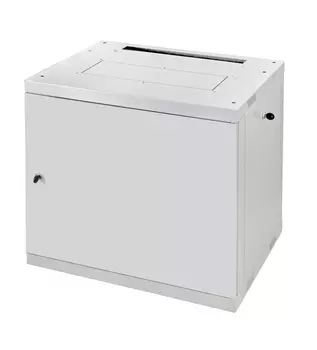 Шкаф телекоммуникационный настенный 18U 600x450 мм, металл, светло-серый, разборный, Eurolan Racknet F30 (60W-18-64-30GY)