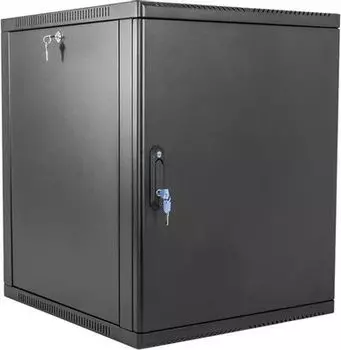 Шкаф телекоммуникационный настенный 9U 600x529 мм, металл, черный, разборный, ЦМО ШРН-9.500.1-9005 (ШРН-9.500.1-9005)