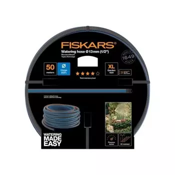 Шланг FISKARS 1027106, ПВХ, поливочный, армированный, d = 1/2" (13 мм), 50м (1027106)