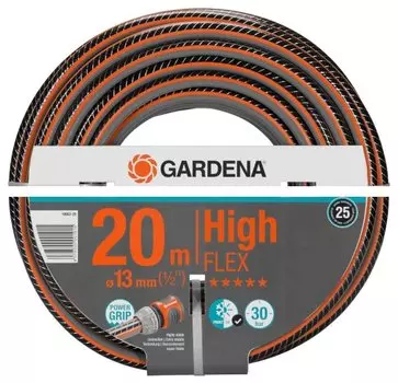 Шланг GARDENA HighFLEX 1/2" 20 метров, ПВХ, поливочный, армированный, d = 1/2" (13 мм), 20м, 30 бар (18063-20.000.00)