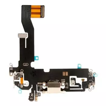 Шлейф (плата) с разъемом зарядки для Apple iPhone 12, белый (835052)
