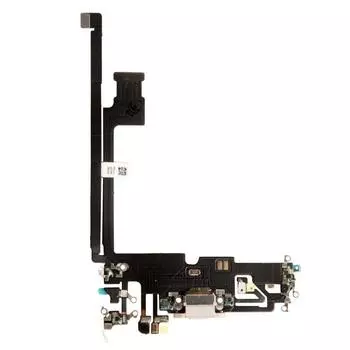 Шлейф (плата) с разъемом зарядки для Apple iPhone 12 Pro Max, белый (835077)