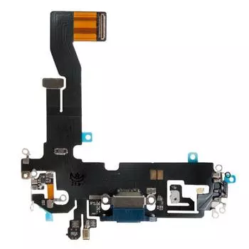 Шлейф (плата) с разъемом зарядки для Apple iPhone 12, синий (835054)