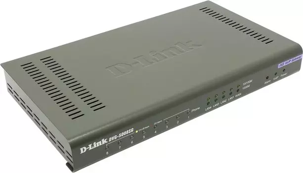 Шлюз D-Link DVG-5008SG VoIP 1-port 10/100/1000BASE-TX Gigabit Ethernet WAN, 4-ports 10/100/1000BASE