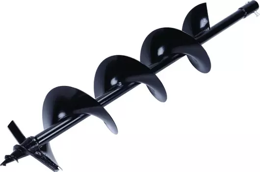 Шнек для мотобура Elitech, однозаходный для грунта, 15 см, L= 80 см, диаметр соединения 2 см (0809.010300)