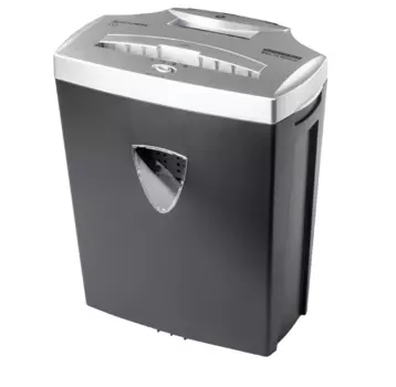 Шредер Brauberg S12, секретность P-4, фрагменты - 4 мм x 3.5 см, объем 25 л, кол-во листов до 12 шт., скобы, карты, CD, серебристый/черный (531774)