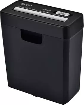 Шредер BURO BU-S600, секретность P-1, ленты - 6 мм, объем 10 л, кол-во листов до 6 шт., карты, черный (BU-S600)