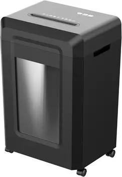 Шредер Cactus CS-SH-G9, секретность P-4, 180 см/мин., фрагменты - 4 см x 4 мм, объем 30 л, кол-во листов до 18 шт., скрепки, скобы, карты, CD, черный (CS-SH-G9)