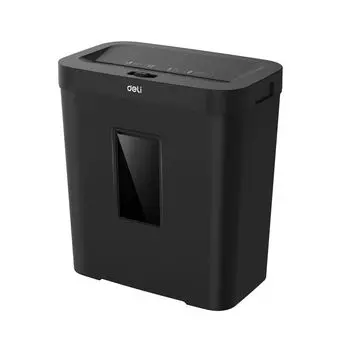 Шредер Deli ET022, секретность P-4, перекрестный - 4 мм x 4 см, объем 12 л, кол-во листов до 8 шт., черный (ET022)