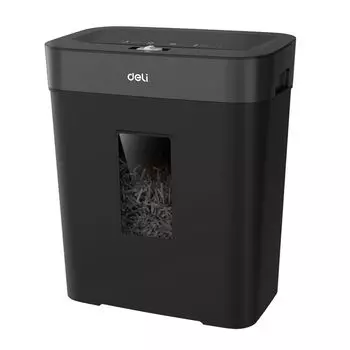 Шредер Deli ET024, секретность P-4, перекрестный - 4 мм x 4 см, объем 15 л, кол-во листов до 10 шт., черный (ET024)
