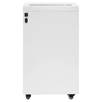 Шредер ГЕЛЕОС УА118-2, секретность 2/P-2, 360 см/мин., полосы - 3.9мм, 118л, 46 листов, скрепки, скобы, карты, CD, белый/черный (УА118-2)